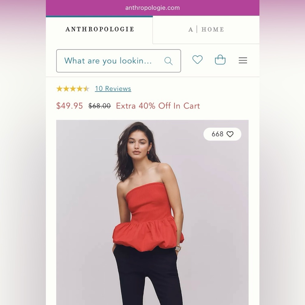 Anthropologie black bubble hem top